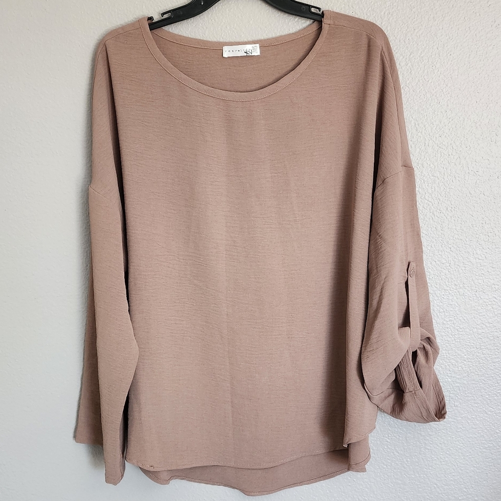RETROLOGY  WOVEN LONG SLEEVE TOP/ XL